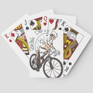 Cyclocross Rider Riding Dirty Playing Cards