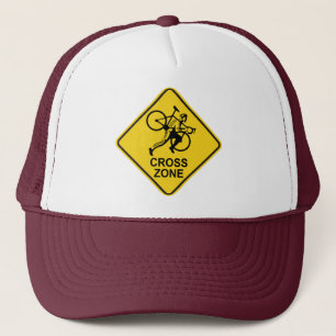Cyclocross Zone Road Sign Trucker Hat