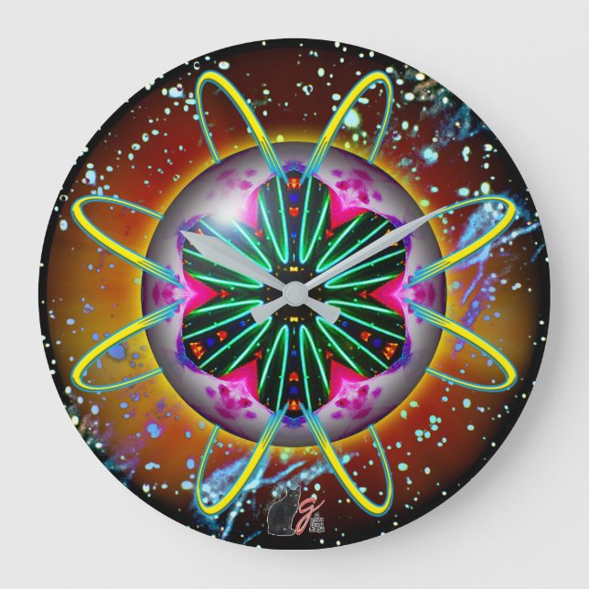 Cyclon Orbz Kaleid Round Large Clock (Front)