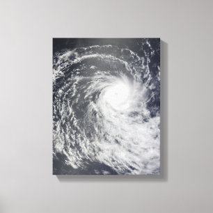 Cyclone Anja over the Southern Indian Ocean Canvas Print