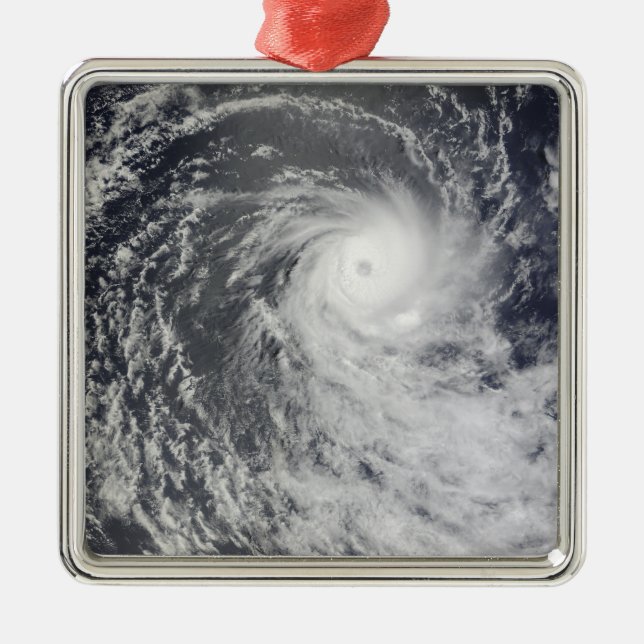 Cyclone Anja over the Southern Indian Ocean Metal Ornament (Front)