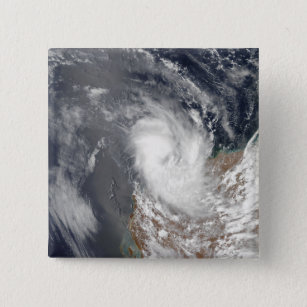 Cyclone Dominic off the shore of Western Austra 15 Cm Square Badge