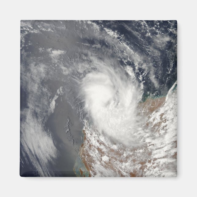 Cyclone Dominic off the shore of Western Austra Magnet (Front)