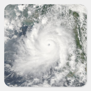 Cyclone Giri moves ashore over Burma Square Sticker