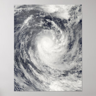 Cyclone Rene over the South Pacific Ocean Poster