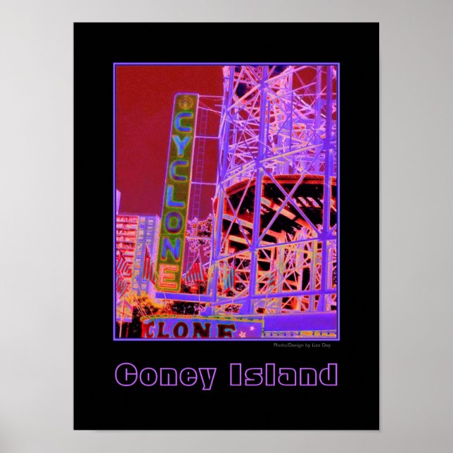 Cyclone Rollercoaster Psychedelic Poster (Front)