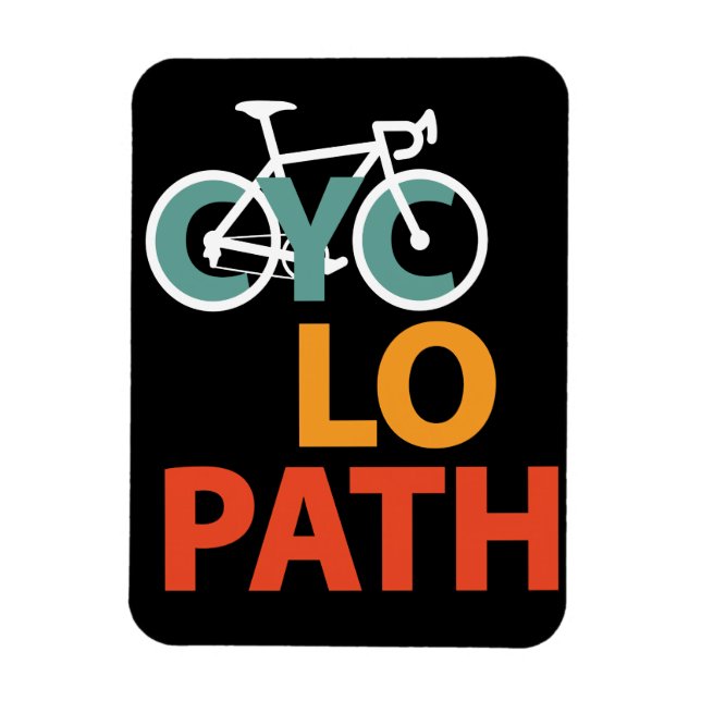 Cyclopath Bicycle Funny Cycling Magnet (Vertical)