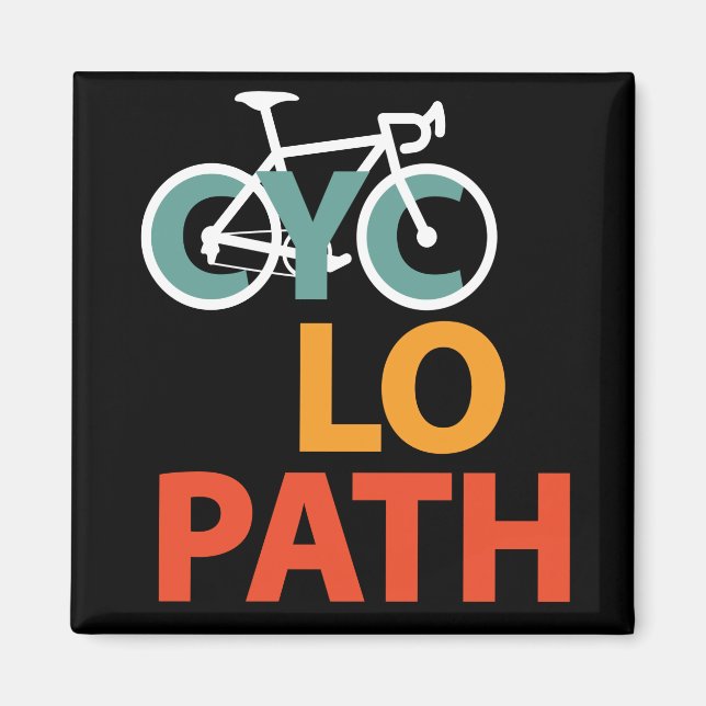 Cyclopath Bicycle Funny Cycling Magnet (Front)