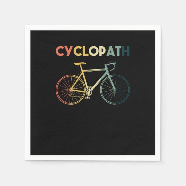 Cyclopath Cyclist Bike Cycling Mountain Bike Gift Napkin (Front)