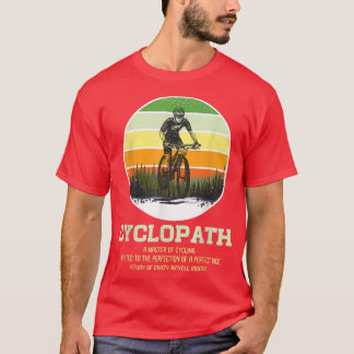Cyclopath Definition Sunset Cyclist Humor Fan Bicy T-Shirt