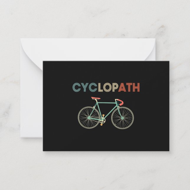 Cyclopath Funny Bicycle Cyclist Humour Card (Front)