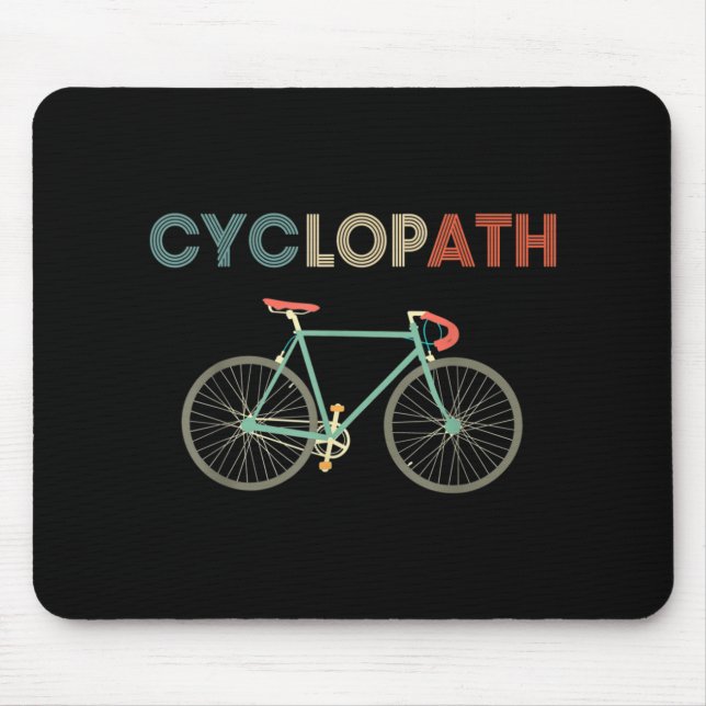 Cyclopath Funny Bicycle Cyclist Humour Mouse Pad (Front)