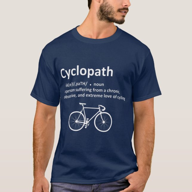Cyclopath Funny Bicycle Cyclist Humour T-Shirt (Front)