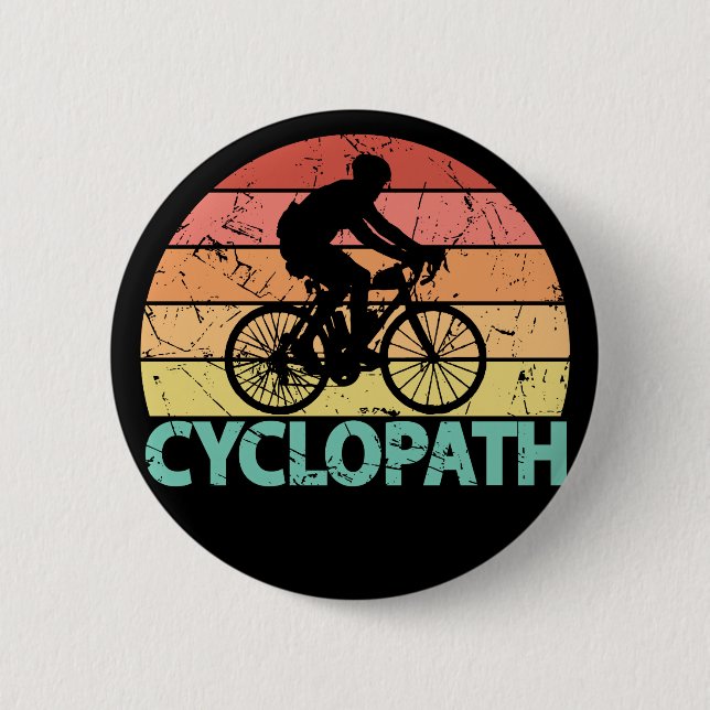 Cyclopath Funny Cycling 6 Cm Round Badge (Front)