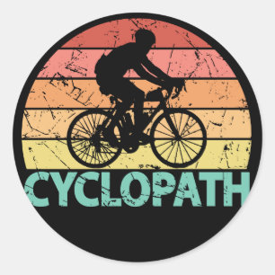 Cyclopath Funny Cycling Classic Round Sticker