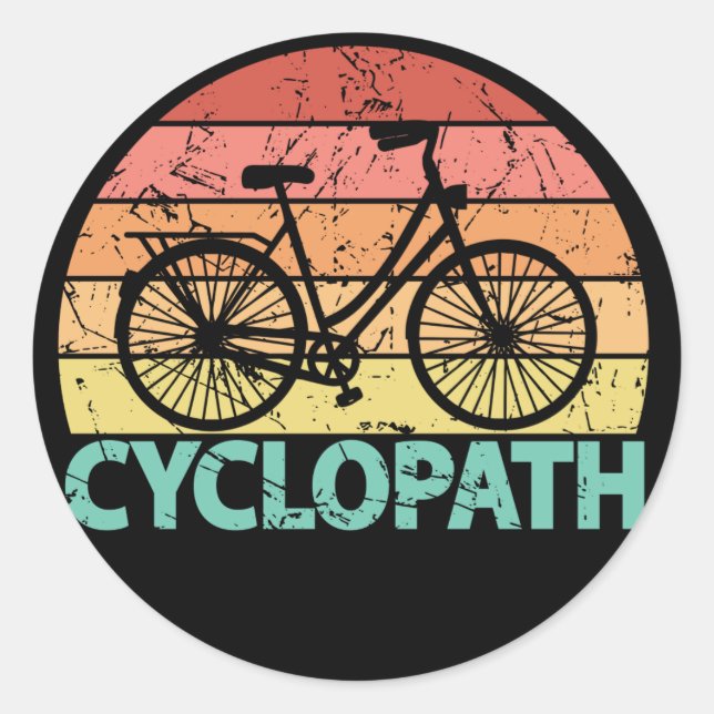 Cyclopath Funny Cycling Classic Round Sticker (Front)