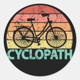 Cyclopath Funny Cycling Classic Round Sticker