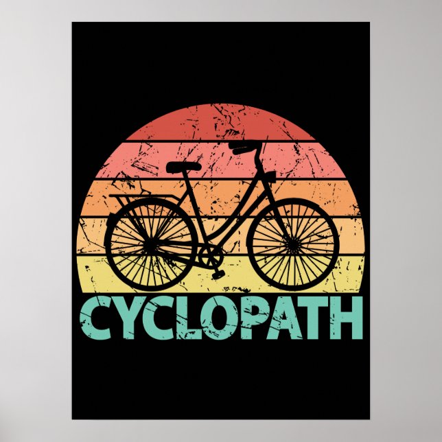 Cyclopath Funny Cycling Poster (Front)