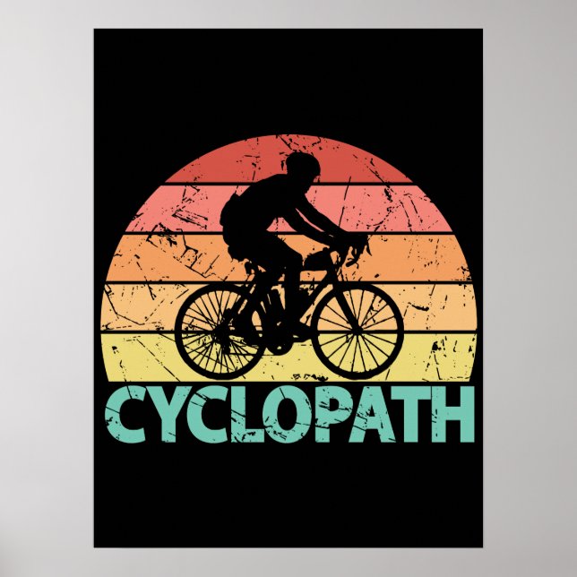 Cyclopath Funny Cycling Poster (Front)