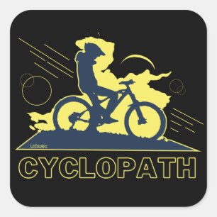CYCLOPATH funny mountain bike gift idea Square Sticker