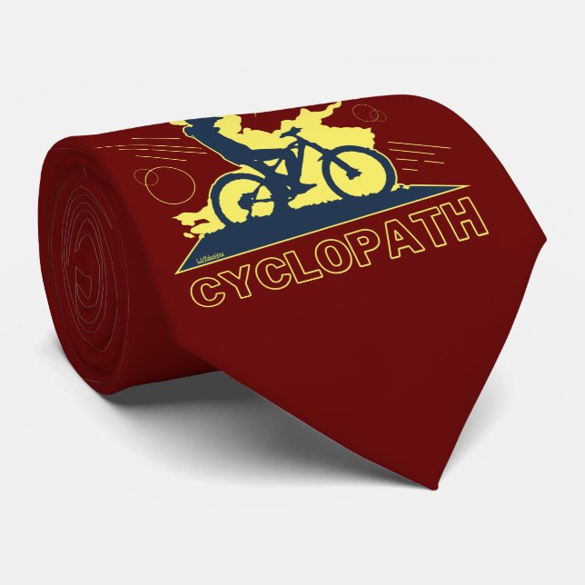 CYCLOPATH funny mountain bike gift idea            Tie (Rolled)