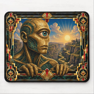 Cyclops, Art Deco Mythical Mouse Pad