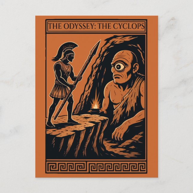 Cyclops Cave Duel Holiday Postcard (Front)