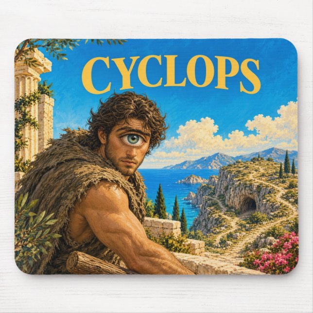 Cyclops, Gothic Fantasy Monster Mouse Pad (Front)