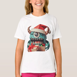 Cyclops Monster Christmas tree Paper crafts art T-Shirt