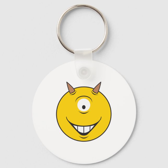 Cyclops Monster Face Key Ring (Front)