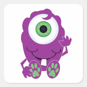 Cyclops Monster Square Sticker