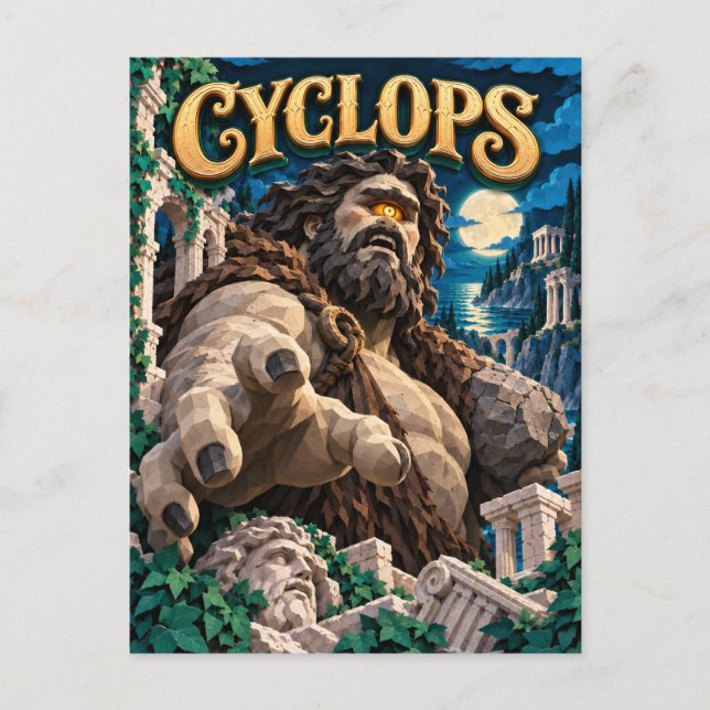 Cyclops, Paper Cut Monster Postcard (Front)