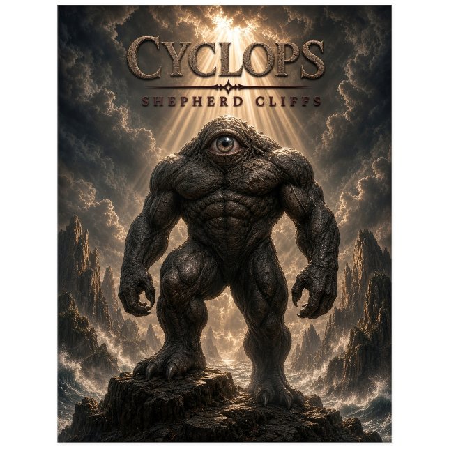 Cyclops Shepherd Cliffs Dark Cinema Postcard (Creator Uploaded)
