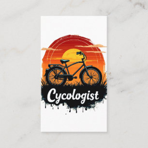 Cycologist Bike Adventure: Sunset Graphic Tee Business Card