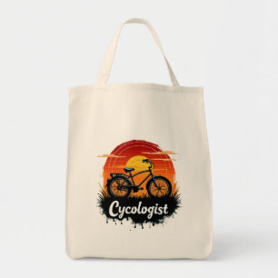 Cycologist Bike Adventure: Sunset Graphic Tee Tote Bag