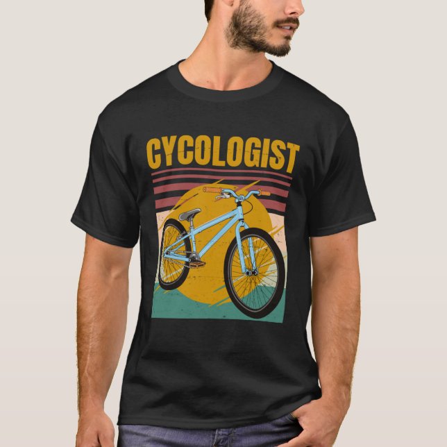 Cycologist Bike  Bicycle Ride Hobby Race  Retro Vi T-Shirt (Front)