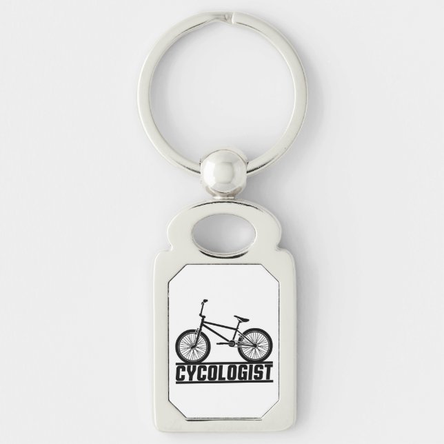 Cycologist BMX Rider, Bicycle Racing Cyclist Lover Key Ring (Front)