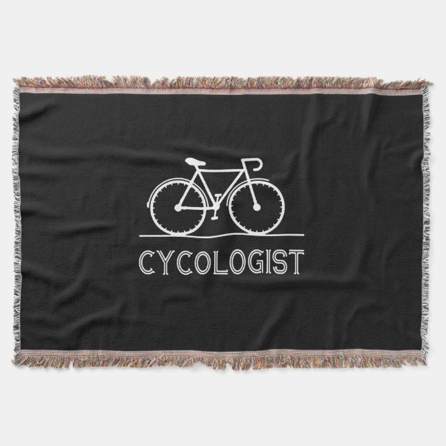 Cycologist Cycle Lover Gift Cycling Mountain Gift Throw Blanket (Front)