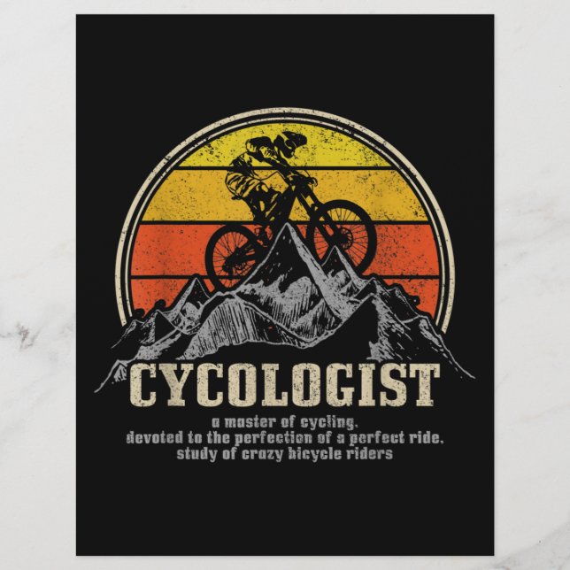 Cycologist Definition Funny Mountain Bike MTB Flyer (Front)