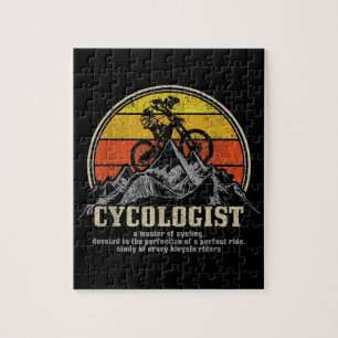 Cycologist Definition Funny Mountain Bike MTB Jigsaw Puzzle