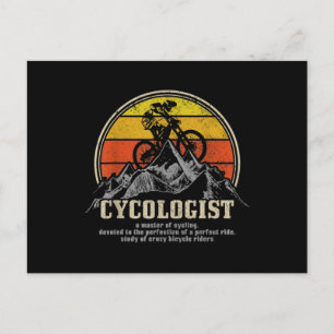 Cycologist Definition Funny Mountain Bike MTB Postcard
