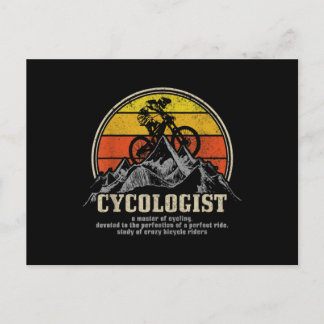 Cycologist Definition Funny Mountain Bike MTB Postcard