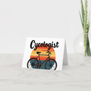 Cycologist: Energetic Biker Tee – for Cycling Holiday Card