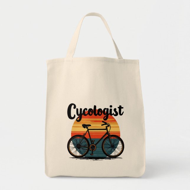 Cycologist: Energetic Biker Tee – for Cycling Tote Bag (Front)