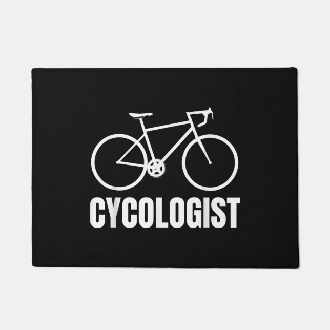 Cycologist Funny Bicycle Bike Gift Doormat (Front)