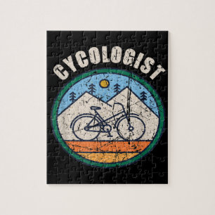 Cycologist Funny Bicycle Cycling Vintage Gift Jigsaw Puzzle