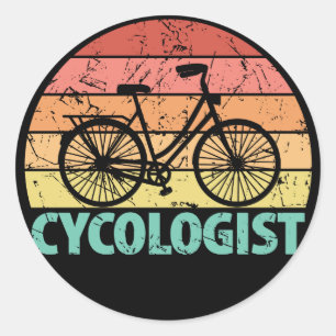Cycologist Funny Cycling Classic Round Sticker