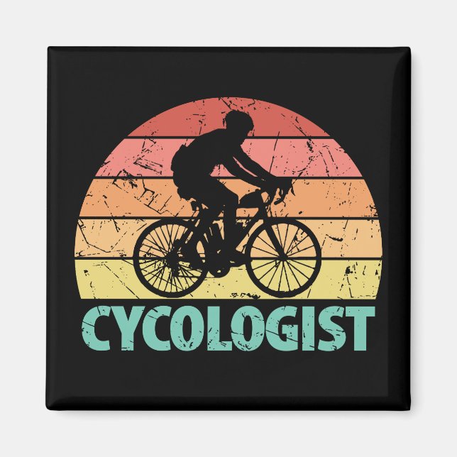 Cycologist Funny Cycling Magnet (Front)