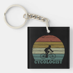 Cycologist funny cycling saying key ring