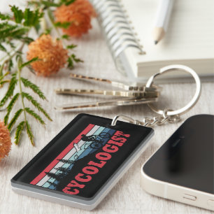 Cycologist funny cycling saying key ring